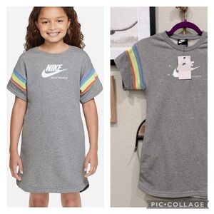 New! Nike Sportswear Heritage Big Kids' Girls Short-Sleeve Dress Small *flaw